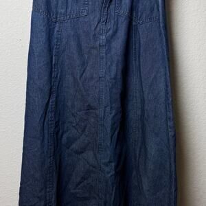 Vintage Southern Lady Denim Long Dress Size 10 100% cotton
